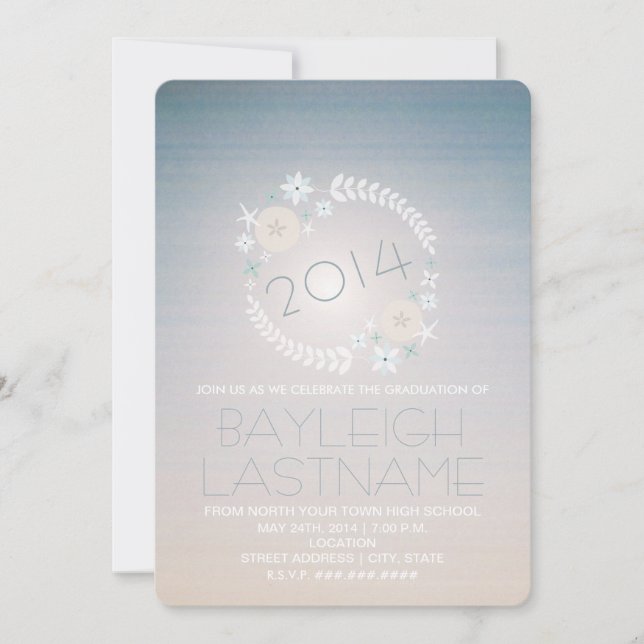 Faire-part photo de la fin de la scolarité de Beac (Devant)