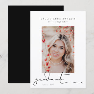 Faire-part photo de la graduation de l'instantané 