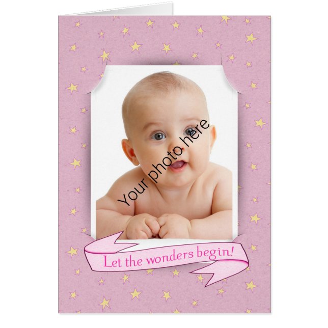 Faire-part photo de la petite fille (Devant)