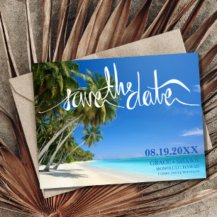 Faire-part Photo de mariage de plage tropicale