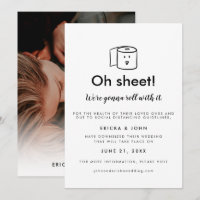 Photo de mariage downsized mignon et drôle