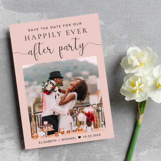 Faire-part Photo de mariage Réception de mariage rose Save th (Créateur téléchargé)