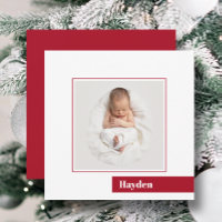 Photo de Noël rouge simple et minimale