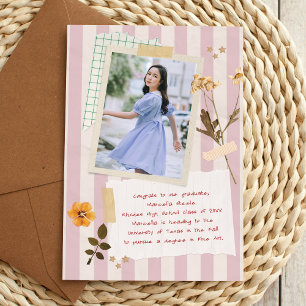 Faire-part Photo de remise de diplôme de style scrapbooking a