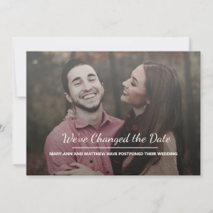 Faire-part photo de report Mariage