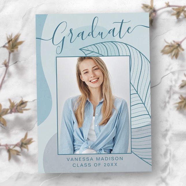 Faire-part Photo de script de calligraphie Abstraite moderne (Créateur téléchargé)