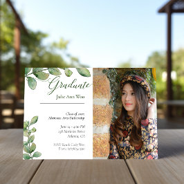 Faire-part Photo de verdure de diplômé