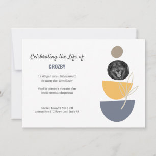 Faire-part Photo du Mémorial des animaux de compagnie moderne