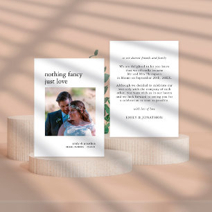 Faire-part photo Elopement minimaliste