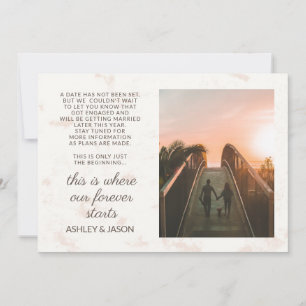 Faire-part photo fiançailles Nos débuts