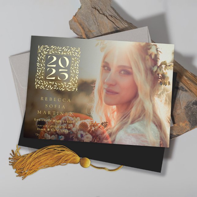 Faire-part photo Gold Graduation (Créateur téléchargé)