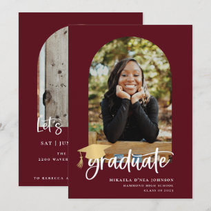 Faire-part Photo Joueuse de graduation de script