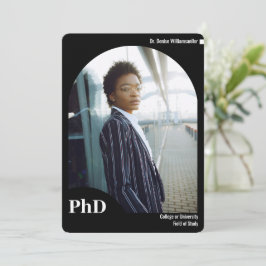 Faire-part Photo minimale Arc Noir Doctorat