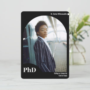 Faire-part Photo minimale Arc Noir Doctorat