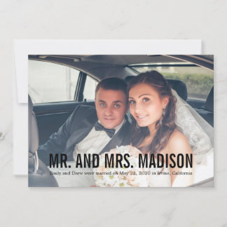 Faire-part photo minimaliste moderne