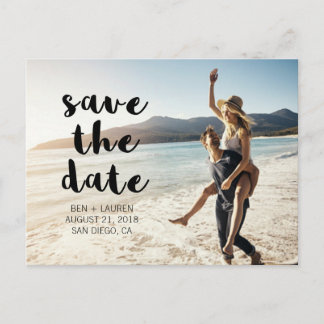 Faire-part Photo moderne Enregistrer la carte postale Date