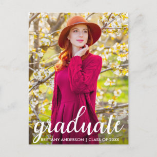 Faire-part photo moderne Pretty Graduation W