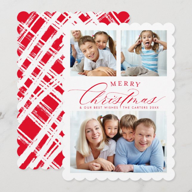 Faire-part PHOTO MULTI FAMILLE noël est la citation de saison (Devant / Derrière)