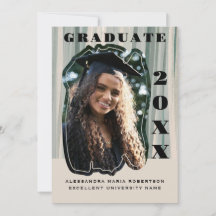 Photo personnalisée graduation beige sauge vert ra