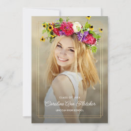 Faire-part Photo personnalisée Moderne Floral Graduation Fair