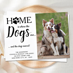 Faire-part Photo personnalisée Nous avons déplacé Chiens Anim
