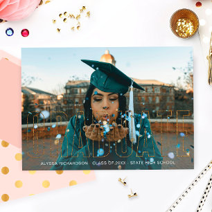 Faire-part photo pour diplômés en Parties scintill