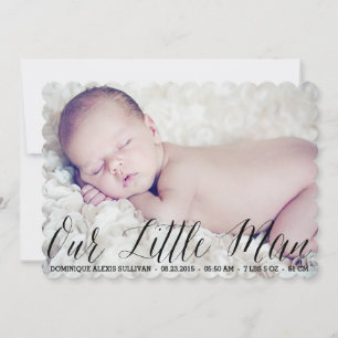 Faire-part Photo Script Little Man