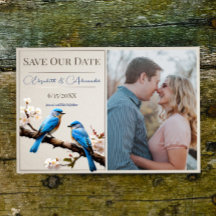 Photo Spring Bluebirds Enregistrer la date
