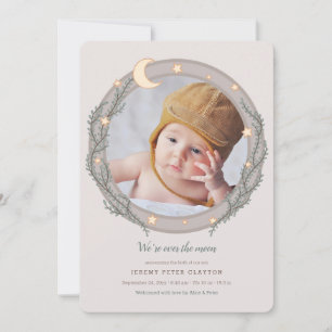 Faire-part Photo sur la Lune