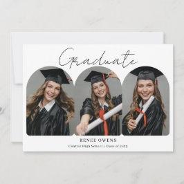 Faire-part Photo Template Graduation Flat Announcement Card