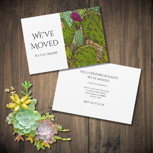 Faire-part Pickly Pear Cactus Nous avons déplacé Simple Rouge