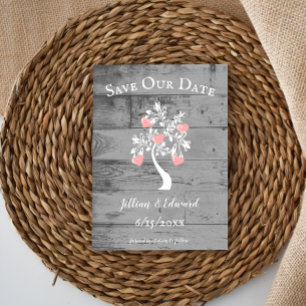 Faire-part Pink Tree of Hearts Enregistrer la date annonce