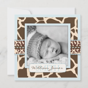 Faire-part Place d'annonce du garçon safari