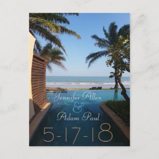 Faire-part Plage Enregistrer la carte postale Date