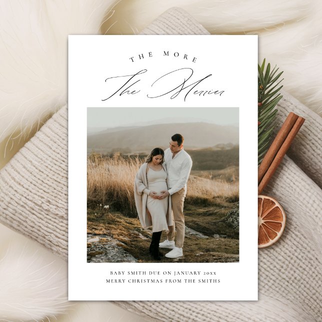 Faire-part Plus La Grossesse De Noël Est Merrier (Créateur téléchargé)