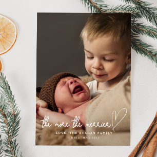 Faire-part Plus la photo de la naissance de Noël est joyeuse