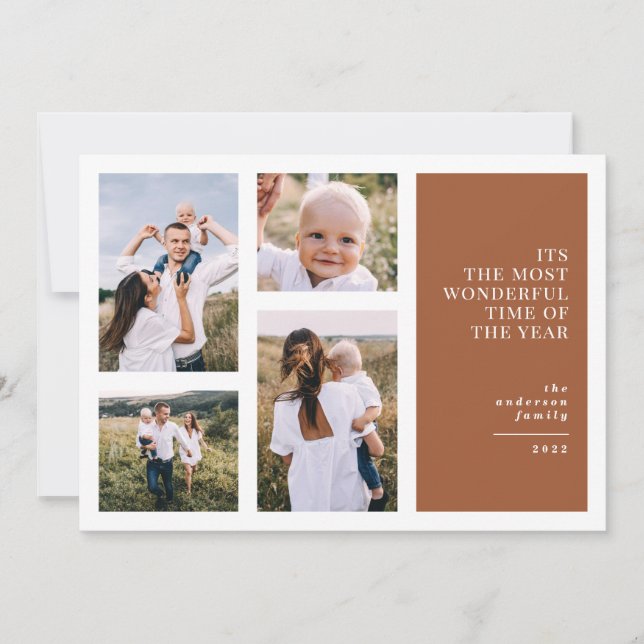 Faire-part Plus merveilleux temps noël multi photo (Devant)