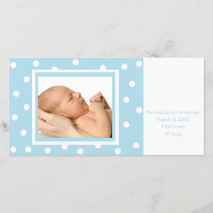 Faire-part Pointille des points de n (bleus)