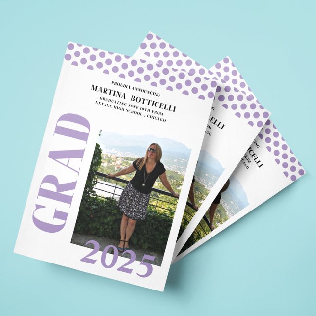 Faire-part Pois de lavande photo (Créateur téléchargé)