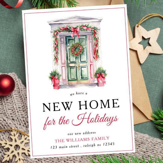 Faire-part Porte de Noël moderne Nouvelle maison Jours de vac (Créateur téléchargé)