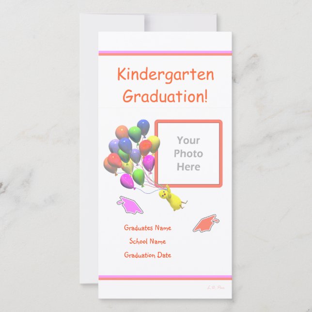 Faire-part Poulets et ballons Jardin d'enfants Graduation (Devant)