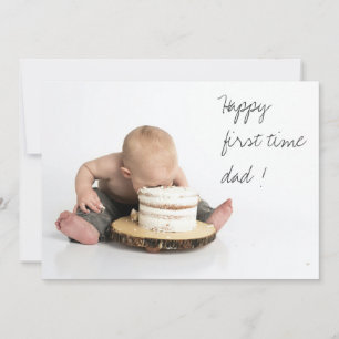 Faire-part Première année papa Fête des pères Photocarte