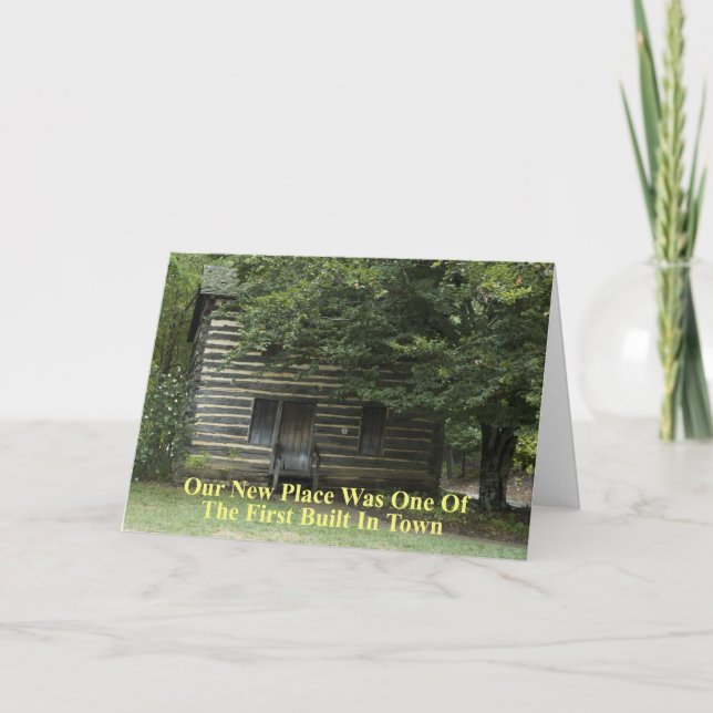 Faire-part Première construction en ville - Drôle changement  (Devant)