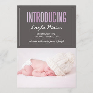 FAIRE-PART PRÉSENTATION ANNONCE DE NAISSANCE