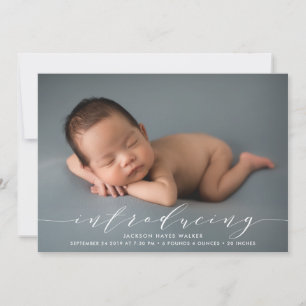 Faire-part Présentation de la naissance par superposition pho