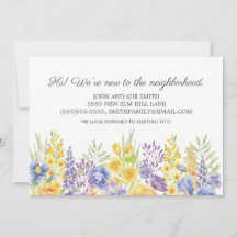 Présentation de nouveau voisin floral jaune violet