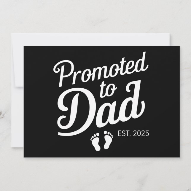 Faire-part Promu Papa EST 2025 Drôle Futur Papa Bientôt (Devant)