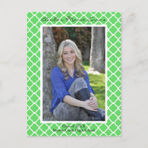 Faire-part Quatrefeuille vert citron - Carte postale de remis