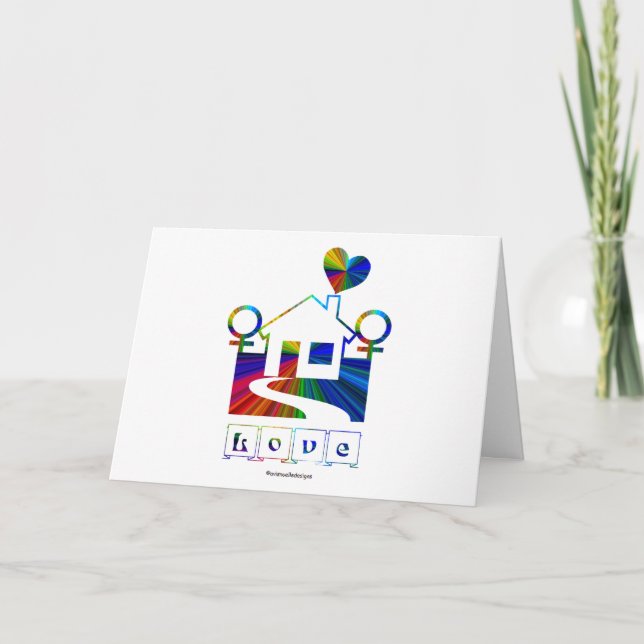 Faire-part Rainbow House-Gay Love-New Home (Devant)