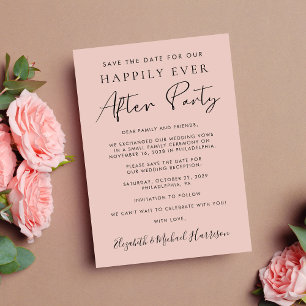 Faire-part Réception de mariage floue photo moderne Enregistr
